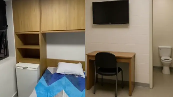 Interior da sala da PF no DF reservada para Jair Bolsonaro; foto: recida ao PMN